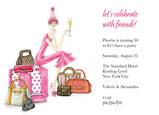 Pink Celebration Party 7x5 Flat Card