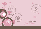 Sweet Swirls Thanks 5.25x3.75 Folded Card