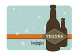 Beer Bottle Thanks 5.25x3.75 Folded Card