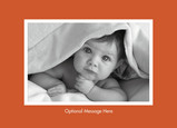 Orange Solid Border 7x5 Folded Card