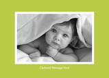 Lime Green Border 7x5 Folded Card