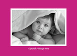 Magenta Solid Border 7x5 Folded Card