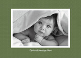 Olive Swirl Border 7x5 Folded Card