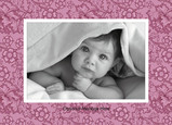 Pink Vines Border 7x5 Folded Card