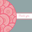Half Circle Pink Note 4.75x4.75 Folded Card