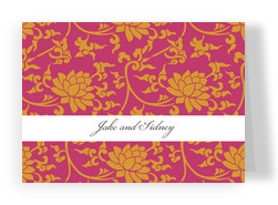 Orange Tapestry Note 5.25x3.75 Folded Card