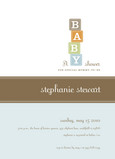 Modern Blocks Shower 5x7 Flat Card