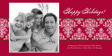 Elegant Red Scroll 8x4 Flat Card