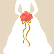 Brides Bouquet 4.75x4.75 Folded Card