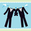 Wedding Suits 4.75x4.75 Folded Card