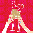 Brides Champagne 4.75x4.75 Folded Card