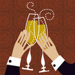 Grooms Champagne 4.75x4.75 Folded Card