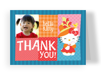 Patchwork Hello Kitty 5.25x3.75 Folded Card
