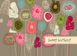 Flower Field Birthday 7x5 Folded Card