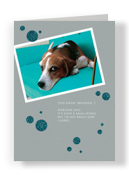 Small World Dog 5x7 Folded Card