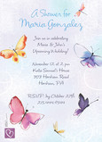 Watercolor Butterfly Shower 5x7 Flat Card
