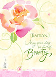 Watercolor Rose 5x7 Folded Card