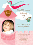 Pink Princess Castle 5x7 Flat Card