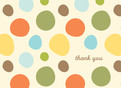 Different Color Dots 5.25x3.75 Folded Card
