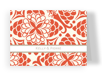 Red Mosaic Thanks 5.25x3.75 Folded Card