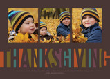 Block Thanksgiving 7x5 Flat Card