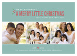 Blue Merry Little 7x5 Flat Card
