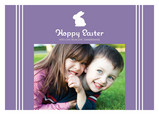 Purple Bunny Easter 7x5 Flat Card
