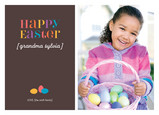 Multi Colored Egg Easter 7x5 Flat Card