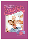 Fuchsia Happy Easter 5x7 Flat Card