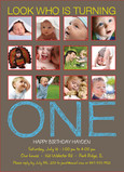 Turning One Birthday 5x7 Flat Card