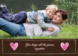 Puzzle Piece Heart Photo 7x5 Folded Card