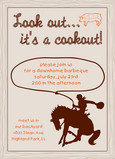 Cowboy Cookout Party 5x7 Flat Card
