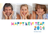 Cut Tissue New Year 7x5 Flat Card