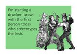 Irish Stereotypes 7x5 Folded Card