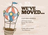 Hot Air Balloon Moving 7x5 Flat Card