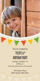 Birthday Flag Invite 4x8 Flat Card