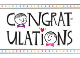 Gentlemen Congrats 7x5 Folded Card