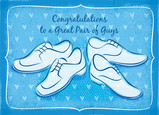 Pair of Guys 7x5 Folded Card