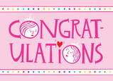 Ladies Congrats 7x5 Folded Card