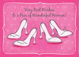 Pair of Women 7x5 Folded Card