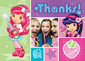 Guitar Strawberry Shortcake Thanks 5.25x3.75 Folded Card