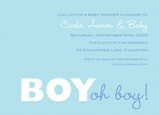 Boy Oh Boy Invite 7x5 Flat Card