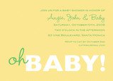 Yellow Oh Baby Invite 7x5 Flat Card