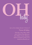 Rose Oh Baby Invite 5x7 Flat Card