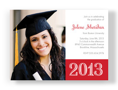 Bold Red Grad 7x5 Flat Card