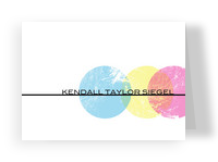 Colored Circle 5.25x3.75 Folded Card