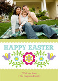 Lime Easter Flowers 5x7 Flat Card