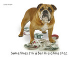 China Shop Bulldog 7x5 Folded Card