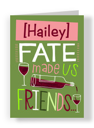 Wine and Fate 5x7 Folded Card