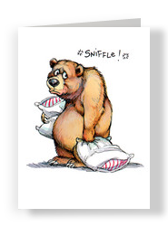 Bear Sniffles 5x7 Folded Card